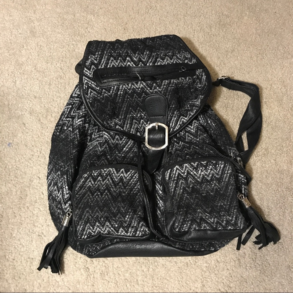 COPY - tribal leather backpack